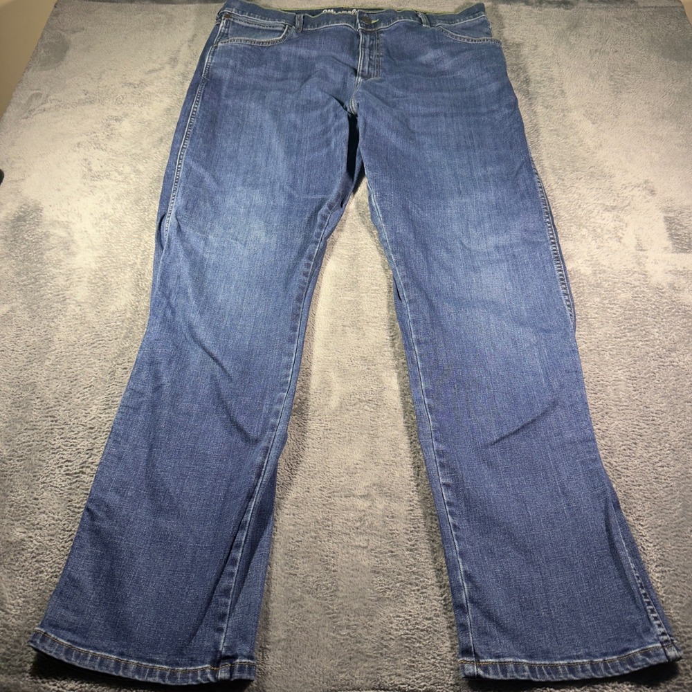 Wrangler Retro Slim Straight Jeans Mens 40x34 Blue Medium Wash 88MWZPD Stretch